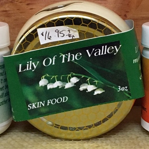 Natural beeswax and lily of the valley skin food